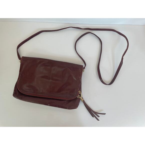 HOBO Leather Foldover Cross Body Bag - Picture 1 of 7